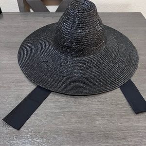 Black Witchy Straw Hat